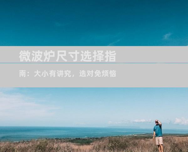 微波炉尺寸选择指南：大小有讲究，选对免烦恼