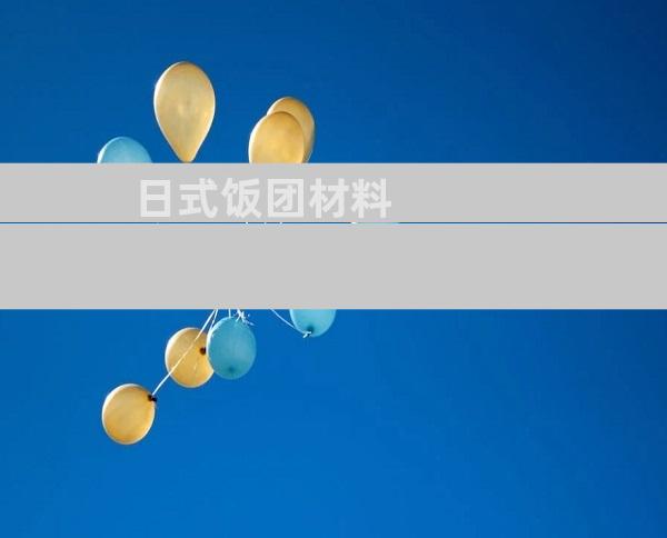 日式饭团材料